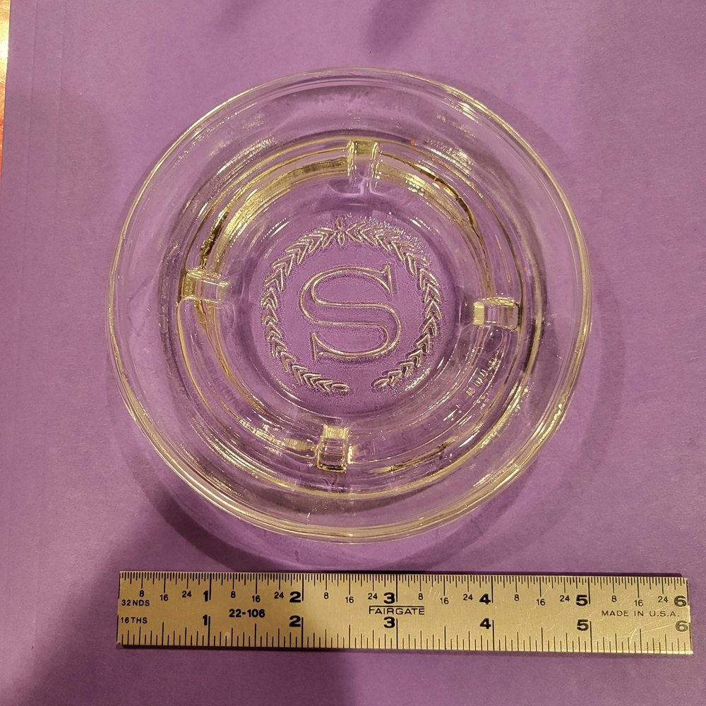 Vintage Sheraton Hotels Clear Glass Ashtray